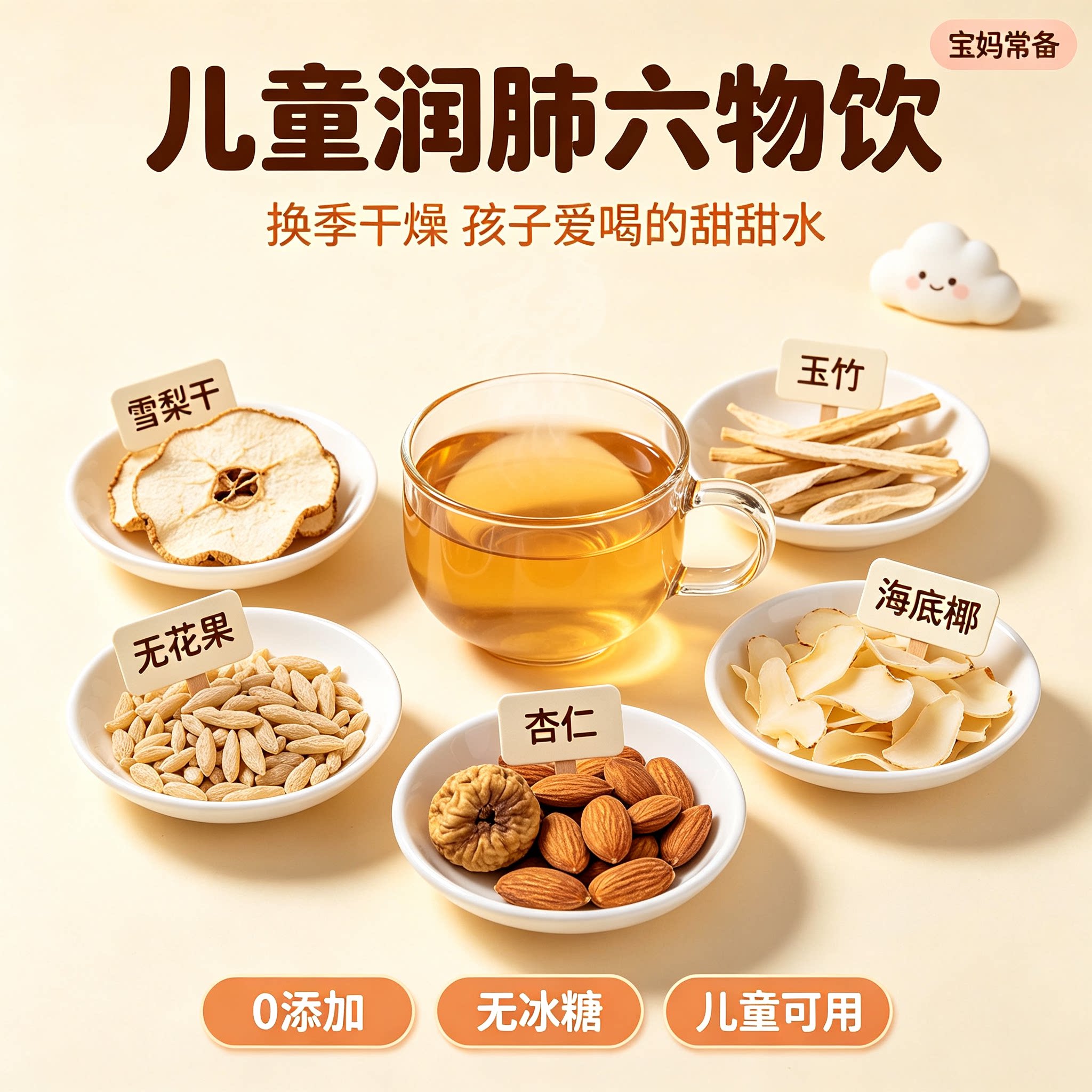 润肺六物饮儿童清润生津玉竹
