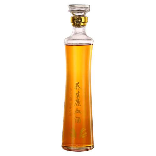 TD61酒瓶空瓶玻璃皮盒1斤装泡酒玻璃瓶家用玻璃瓶子密封罐带盖子