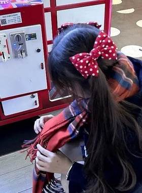 月刊少女野崎君同款红色波点蝴蝶结发卡发夹日系jk发饰学院风头饰