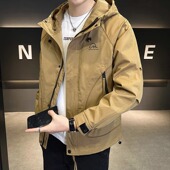 意大利外套男士 冲锋衣夹克男 宽松连帽户外休闲工装 秋冬季 2025新款