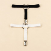 跨境饰品欧美原宿朋克爱心形高档松紧腿圈简约朋克街舞腿环吊袜带