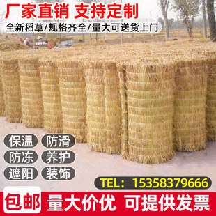 稻草帘子保温草帘草席草苫子道路防滑草席子编织草袋混凝土防冻滑