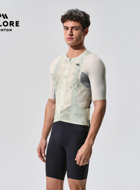 VALOREMONTON夏季透气速干公路自行车AOE骑行服暗花短袖上衣男款