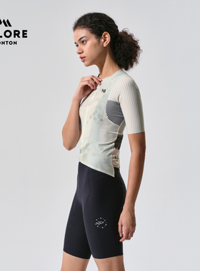 VALOREMONTON夏季透气速干高端自行车AOE骑行服暗花短袖上衣女款