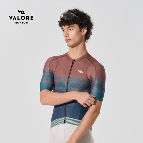 AOE色褪迷离凉感骑行服短上衣男