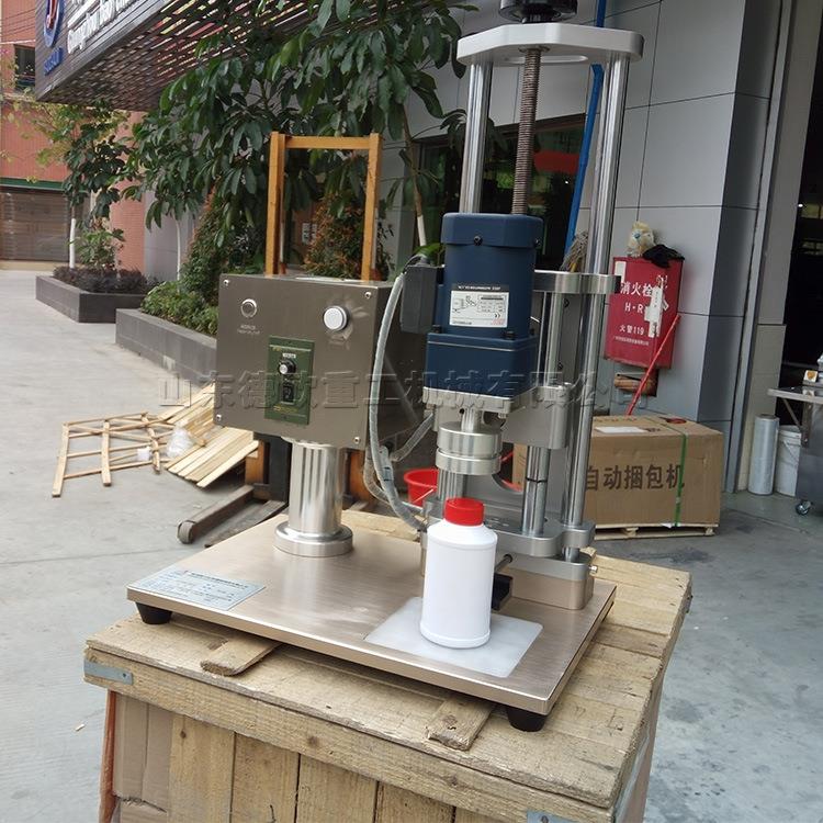 喷头泵头动瓶盖锁EPP盖机 半自手塑扣式旋盖机 自动料口瓶拧盖封