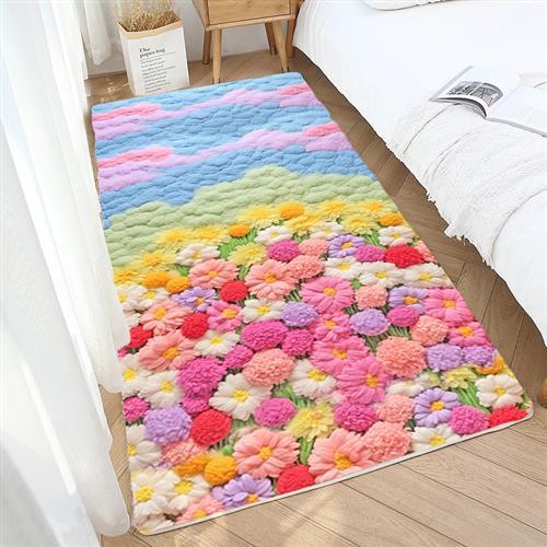 新款加厚卧室床边地毯耐脏免洗可擦家用客厅房间满铺茶几地垫定制