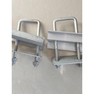 光伏板双孔中压边压太阳能专用铝合金压块高U型丝法兰螺母热镀锌