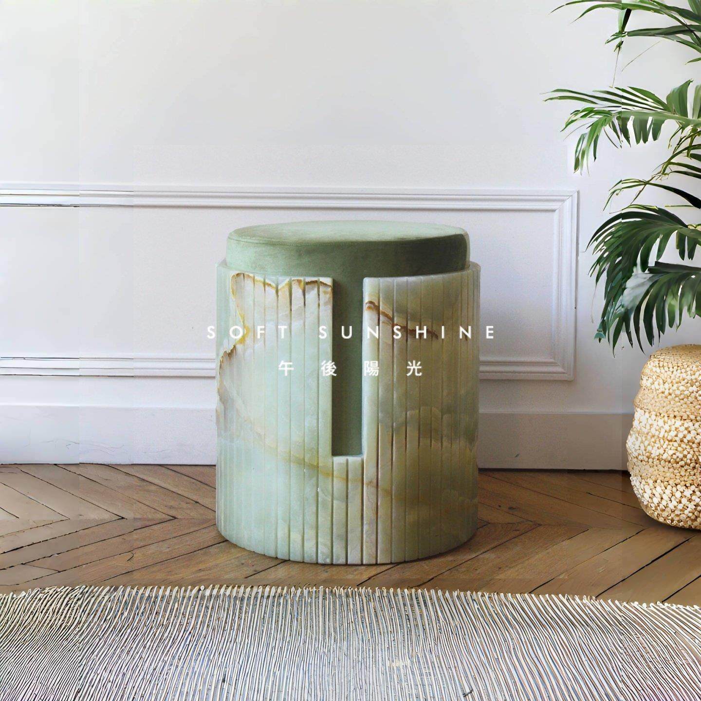 天然白玉大理奢石开 槽圆柱落地雕塑底座摆件墩墩展示台立柱子凳,家居饰品,落地摆件,淘宝优惠券,粉丝福利购,淘宝优惠卷