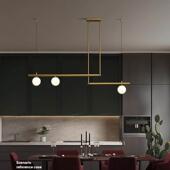 北欧灯具长条吧台餐厅吊灯现代简约创意个性 网红魔豆饭厅灯饰