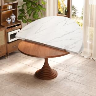 家用可折叠圆台面酒店临时餐桌面加大圆桌面20人圆形转盘对折面板