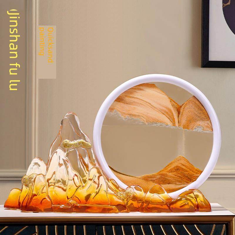 流沙绘画装饰品易接近的豪华高端客厅入口电视柜办公室装饰品开幕