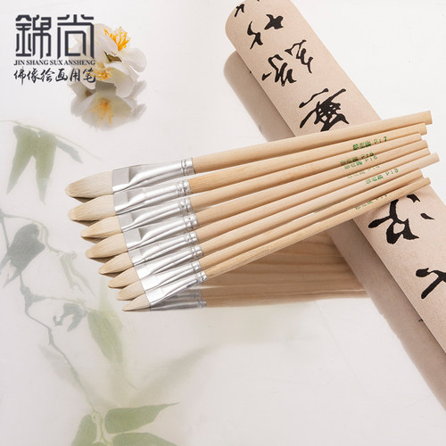 锦尚纯羊毛排笔 佛像陶瓷绘画工艺 油画笔