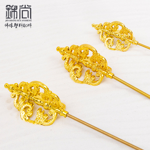 禅杖法器 地藏王菩萨法杖 手持锡杖 塑料电镀 佛像塑料配件