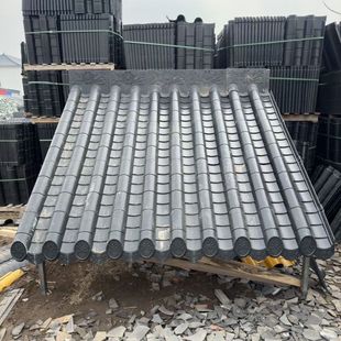厂家直销一体中式高分子青瓦仿古围墙隔热连体古建小青瓦屋面瓦