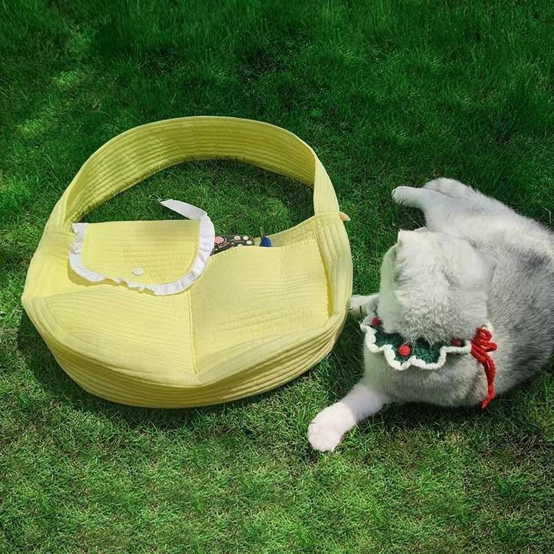 宠物猫包外出便携手提式大号斜挎单肩包猫咪装猫小型犬泰迪帆布包