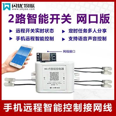 2路网路线 线网路接口版开 关手机智能远程控制家电多路开 关支持