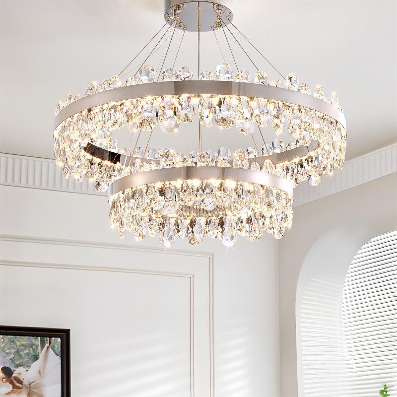 法式高级感吊灯客厅灯2024新款水晶吊灯餐厅吊灯高端大气中山灯具