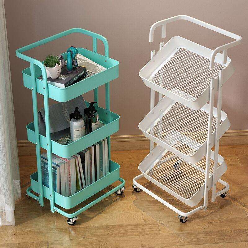 免安装可折叠厨房置物架落地置物宝宝多层推车婴儿小推车收纳架子