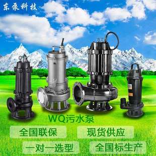 大流量大功率nai高温污水泵 山东东泵 自动搅匀WQ防堵塞潜污泵