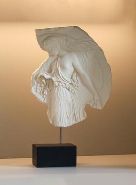 法式中古风摆件艺术维纳斯平面浮雕神话人物女神雕塑样板房装饰品