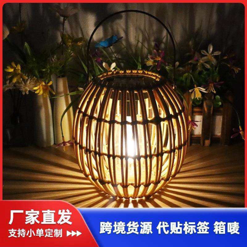 太阳能仿藤编灯笼复古花园装饰氛围吊灯蜡烛灯TEMU亚马逊爆款灯笼,农机/农具/农膜,其它农用工具,淘宝优惠券,粉丝福利购,淘宝优惠卷
