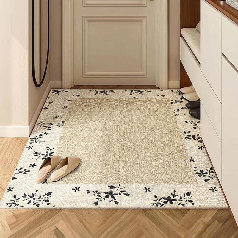 入户门地垫轻奢法式新款覆古中古客厅家用卧室门口地毯可裁剪脚垫