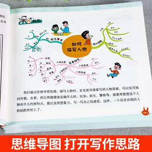 怎样写作文我的思维导图作文课三四五六年级作文书通用版语文作文入门3456作文范文写作技巧五感法写作技巧与方法小学生作文书大全