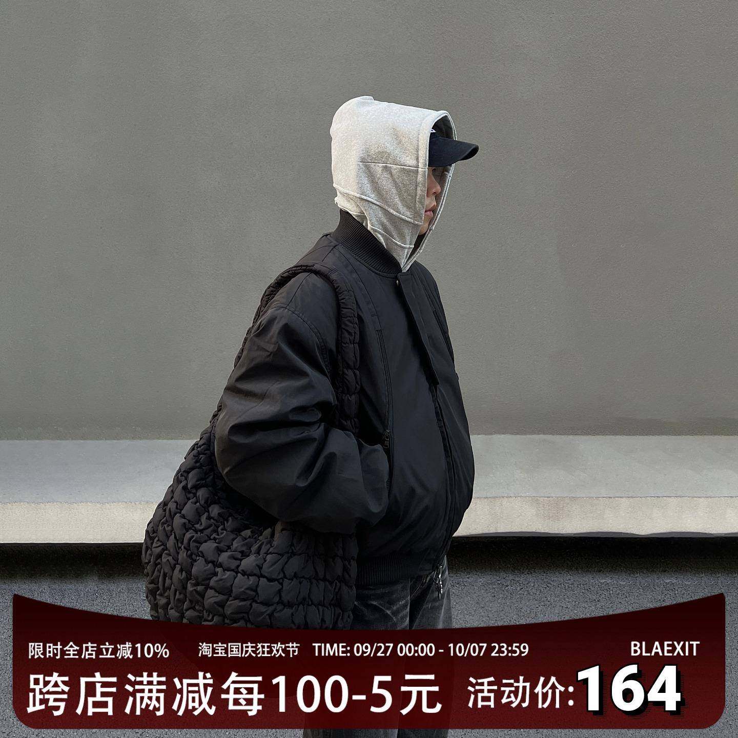 BLAEXIT美式vibe飞行员夹克cleanfit外套男冬棉服潮牌夹棉棒球服