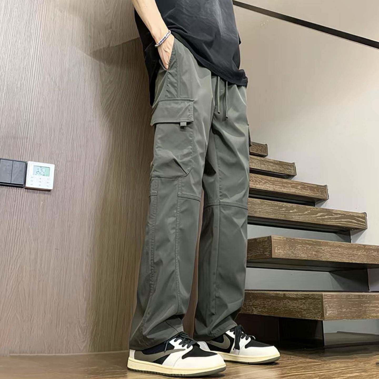 秋冬季裤子男裤孩初中高中学生筒休闲长少年大童PTT青运动工装直