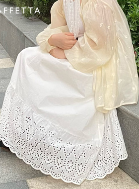 GRAFFETTA原创设计25春海洋刺绣开衫 复古慵懒黑白百搭MIU风