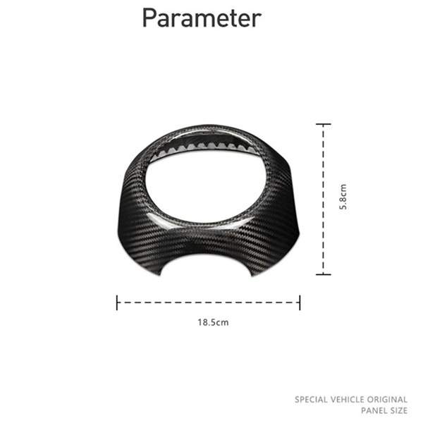 适用于宝马MINI迷你R系干碳方向盘车标贴气囊盖汽车碳纤维装饰贴