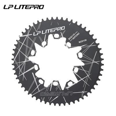 lplitepro折叠自行车椭圆盘110130BCD共用52T54565860齿