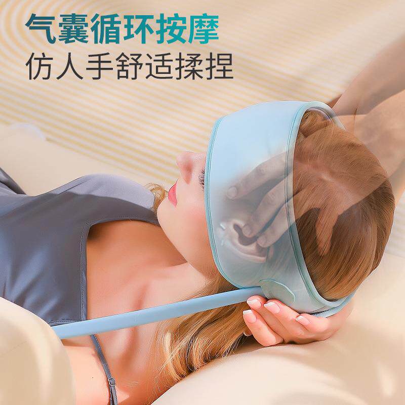头部按摩器全自动热敷揉捏头皮按摩仪电动提拉穴位指压按摩器