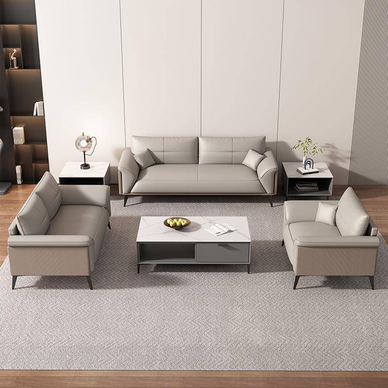 办公沙发茶几组合简约现代北欧会客区接待三人位办公室沙发