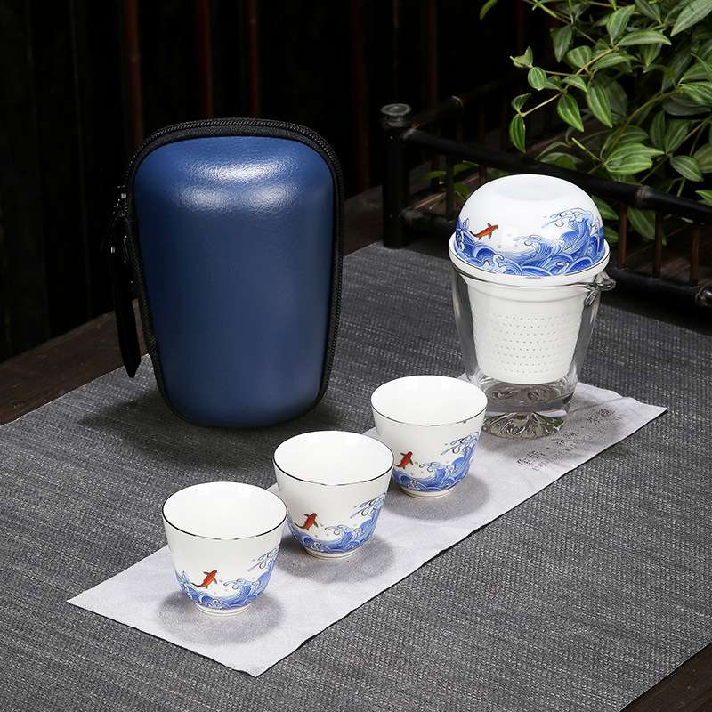 旅行茶具套装便携式包一壶四杯快客杯车载功夫户外随身旅游泡茶壶