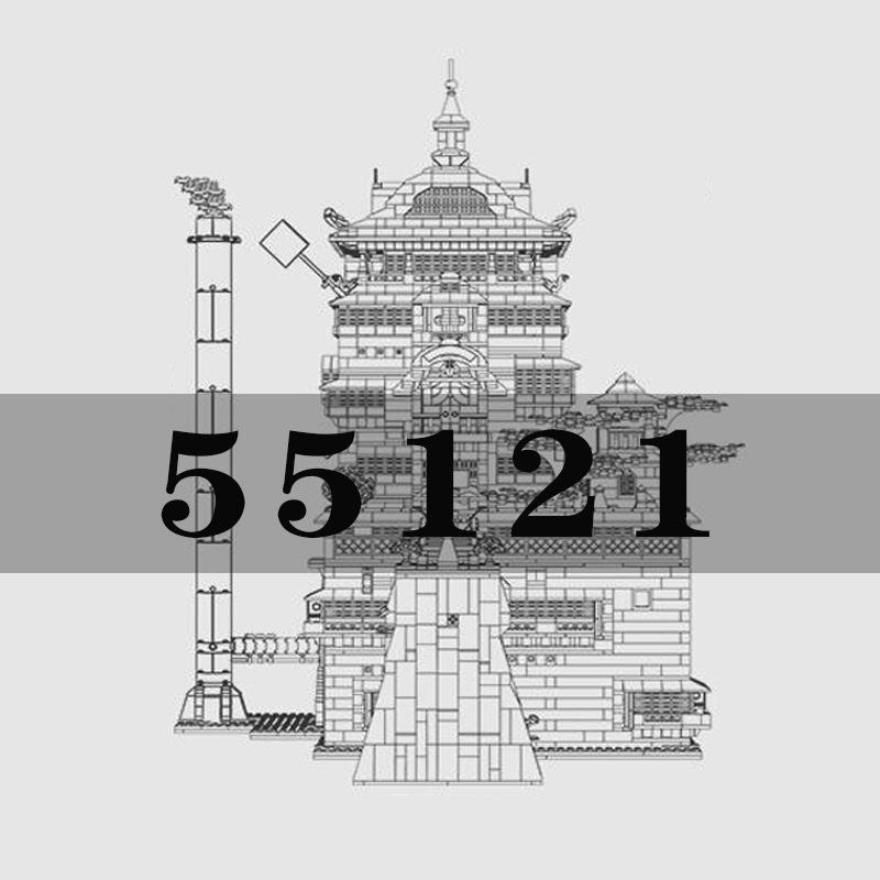 泰格55121汤屋油屋高难度拼装小颗粒积木成年人模型包邮
