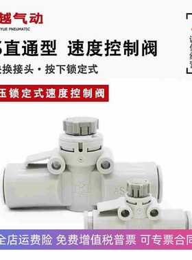 直通节流阀AS2002F 1002F 3002F 4002F2052F带快换接头速度控制阀