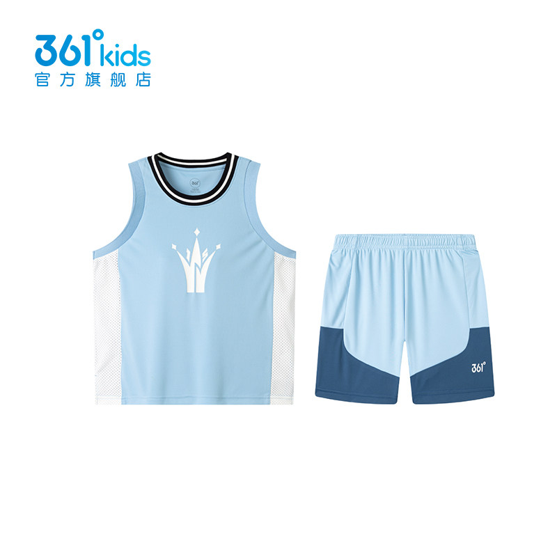 361°男童夏季透气篮球套装图片