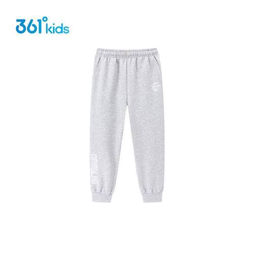 361度男童束脚长裤新品2026冬印花卫裤中大童针织运动裤K52641506