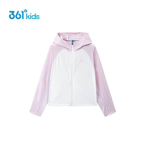 361°女童连帽遮阳外套插肩新品2026夏秋儿童冰感防晒服K62629602