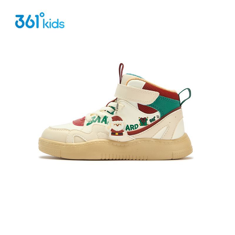 361°童鞋男童二棉鞋加绒保暖鞋2025冬季新款小童中帮防风板鞋