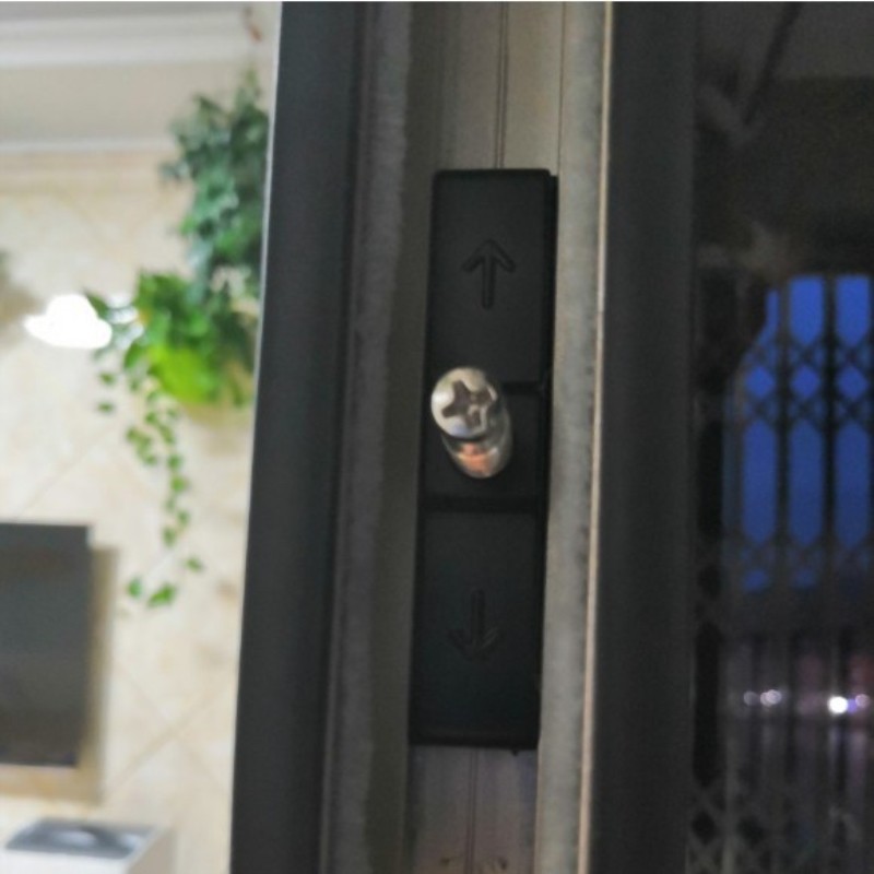 十字螺丝平移门移门平凹面锁扣上下上下插销扣凹弧铝合金移门锁扣