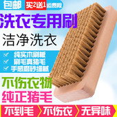 实木猪鬃毛水洗刷 洗衣专用刷猪毛实木刷猪毛软毛刷 高级猪毛板刷