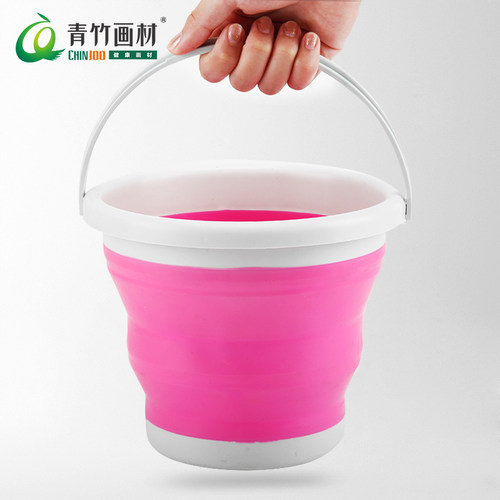 硅胶水桶折叠水桶多功能水粉水彩油画丙烯国画色彩洗笔桶桌面便携