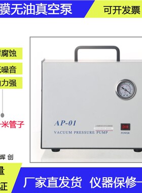 实验无油隔膜真空AP-01AP-02 80W140W压力泵砂芯过滤抽滤装置水泵