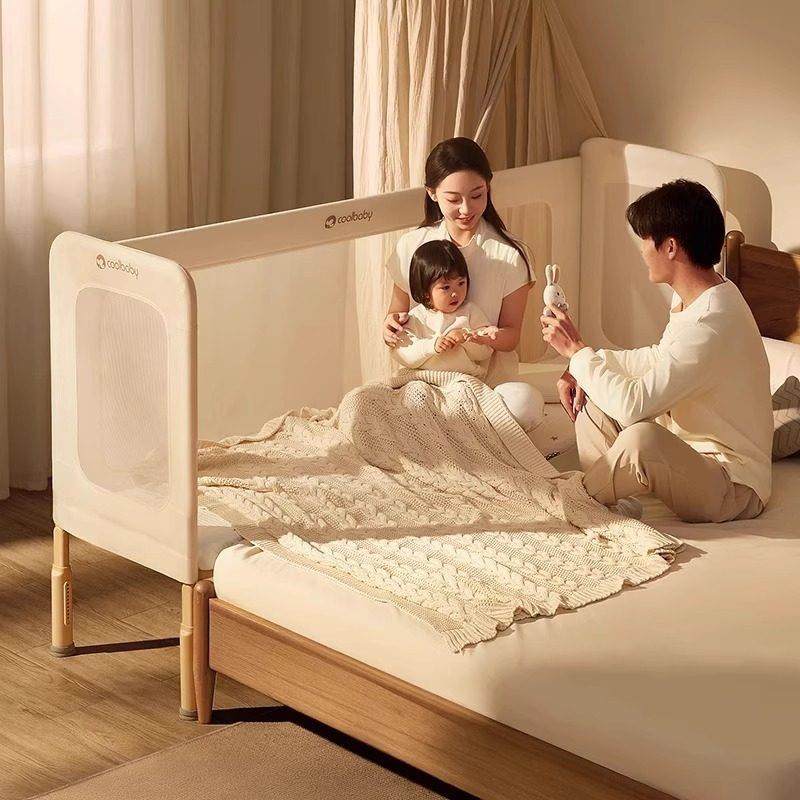 coolbaby一体式拼接床婴儿床边加宽儿童床大人可睡加高护栏可升降,住宅家具,儿童拼接床,淘宝优惠券,粉丝福利购,淘宝优惠卷