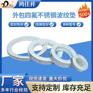 生产四氟包覆垫片304不锈钢密封防腐法兰搪瓷反应釜密封垫片