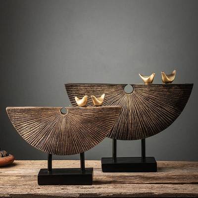 新中式客厅摆件高端大气上档次家居电视柜茶几创意酒店轻奢装饰品