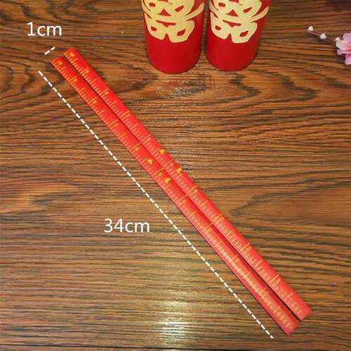 结婚乔迁手工红木尺婚庆上头红尺子百子千孙尺新居上梁红色子孙尺